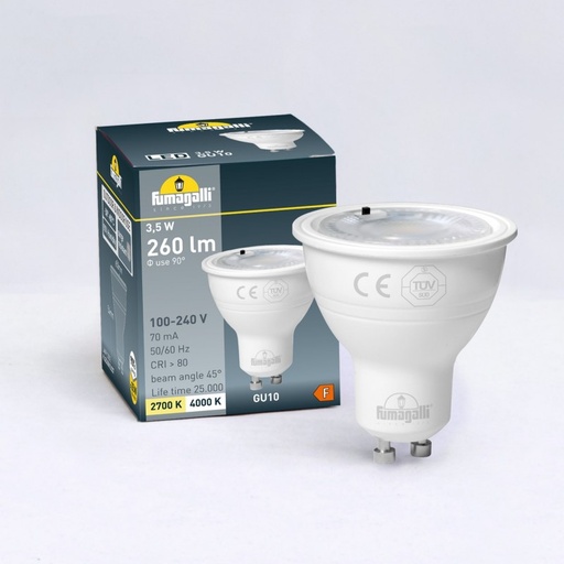 [H.LED.GU10.CCT] GU10 LED Leuchtmittel - 3,5W - CCT - Fumagalli