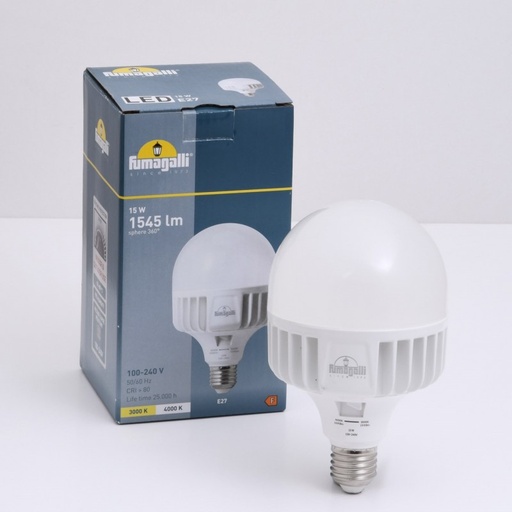 [H3.LED.HIP.CCT] Λαμπτήρας LED E27 υψηλής ισχύος -15W - CCT - Fumagalli - ø100mm