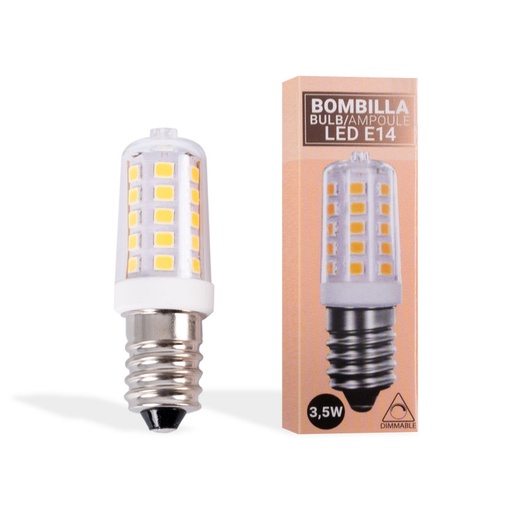 E14 tubular LED bulb - 220-240V AC - 3,5W - Small size