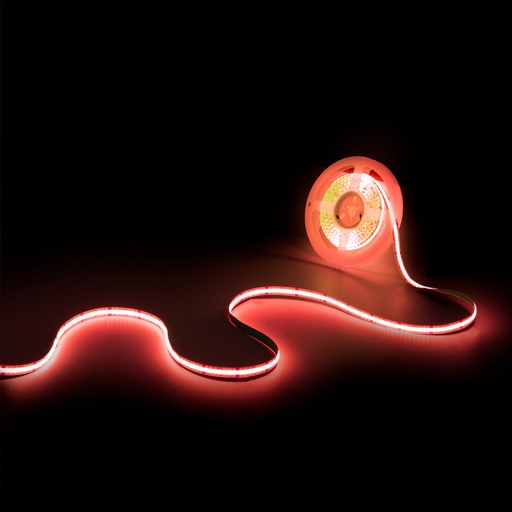 [BLSCOB-24V12W-IP20-RGB] Striscia LED COB 24V DC - RGB - 12W/m - 10 mm - IP20 - Rotolo 5 metri - Taglio ogni 33mm