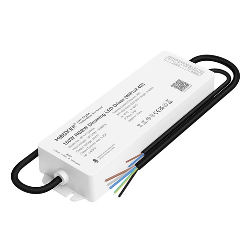 [WP4-P150] Controller strisce LED RGB/RGBW con alimentatore 150W - 24V DC - WIFI+2.4G - IP67