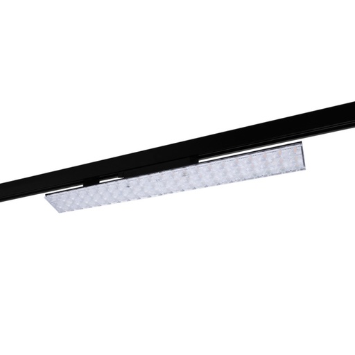 Linear adjustable LED spotlight for 3-phase track - 20W - CCT - CRI90 - KGP Driver - Black