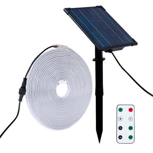 Striscia LED solare 40W con telecomando - RGB / 2700K - 10 metri  - IP65