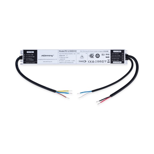 [PE-IL100DV12] Alimentation LED dimmable DALI DT6 - 12V DC - 8.3A - 100W