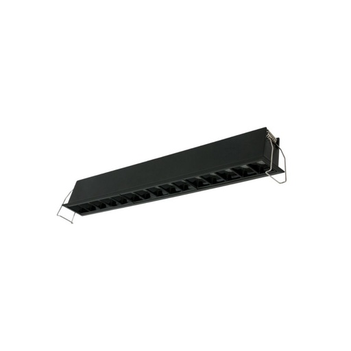 Faretto lineare LED da incasso 30W - UGR18 - CRI90 - Chip OSRAM - Nero