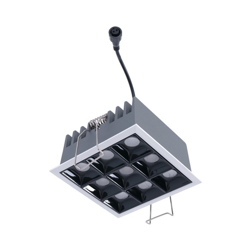 Ugrađeni kvadratni LED downlight 18W - 9 reflektora - UGR18 - CRI90 - OSRAM čip - Bijela