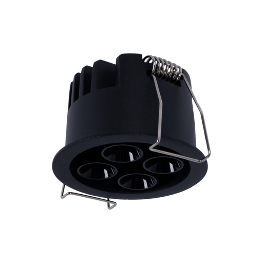 Εντοιχιζόμενος κυκλικός προβολέας LED 8W - Osram Chip - UGR18 - Cut Ø 58mm - Μαύρο