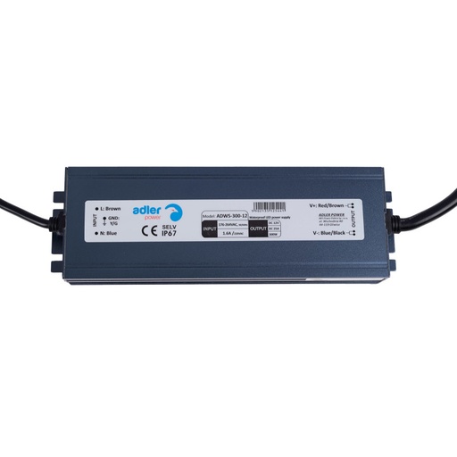 [ADWS-300-12] Vandtæt strømkilde 12V - 300W - IP67 - 25A