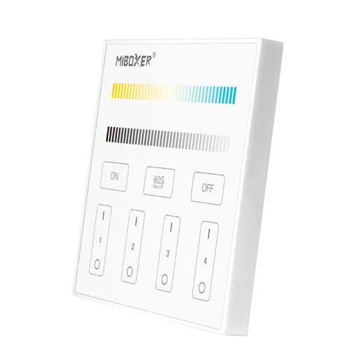 RF CCT dodirni kontrolni panel - 4 zone - Bijela - Mi-Light