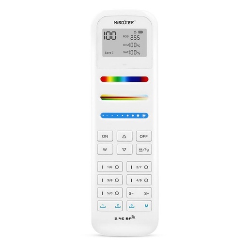 [FUT100] RGB + CCT LED Remote Control - 100 Zones - WHITE - FUT100 - Mi Light