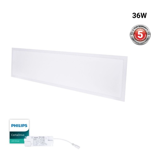 Panelis LED iebūvējamais Backlight 120x30cm 36W - 135lm/W - UGR22 - Philips vadītājs - IP40