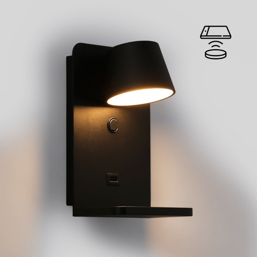 Wall light with USB port "BASKOP W" - 6W - Wireless Charging Base