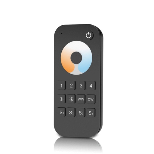 [SK-RT7-N] Télécommande RF à molette tactile CCT Skydance - 4 zones - SK-RT7