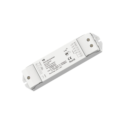 [SK-V5] Controller RGB+CCT 12-48V DC - 25A (5A/canale) - RF 2.4G - Dimmer PUSH - Skydance