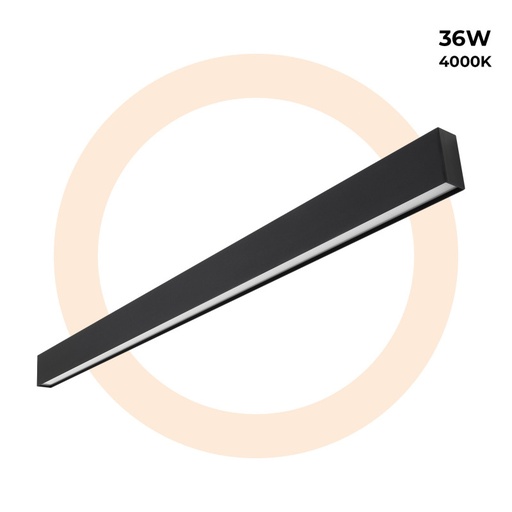 Luminária linear LED suspensa / de superfície 36W - Slim - 120cm - 2500lm