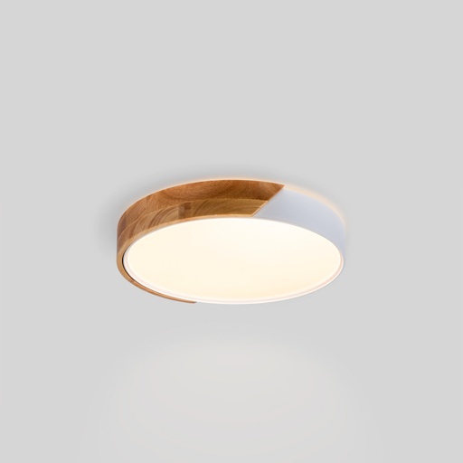Lampa sufitowa LED CCT 24W - drewno i poliwęglan - ø40cm - IP22