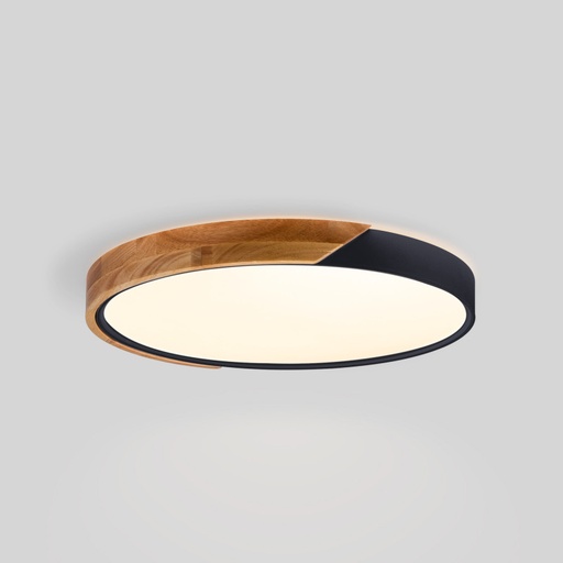 CCT LED 36W ceiling light - Wood and Polycarbonate - ø50cm - IP22