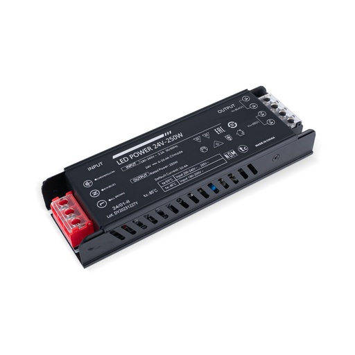 [DY-250W-24-A] Λεπτό τροφοδοτικό 250W 24V - 10.4A - Υψηλή απόδοση - IP20