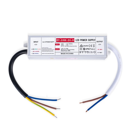 [DY-24W-24-H] Waterproof Slim power supply - 24W - 24V - 1.0A - IP67