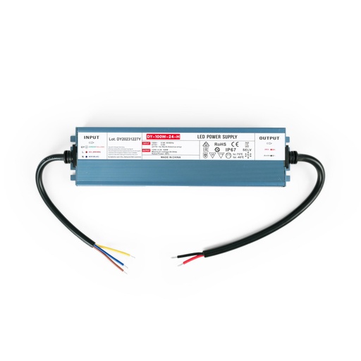 [DY-100W-24-H] Alimentation LED 24V étanche 100W extra-plate - 4.2A - IP67