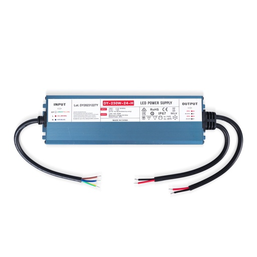[DY-250W-24-H] Fonte de alimentação impermeável slim 250W 24V - 10,4A - IP67