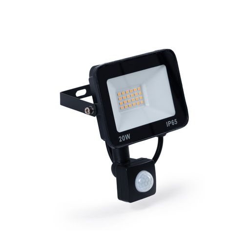 Exteriérový LED projektor s PIR pohybovým senzorom - 20W - IP65