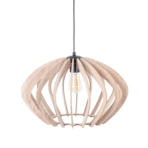 [LM9001] Lampe suspendue en bois "Pili" - Ø 48cm - 1 x E27
