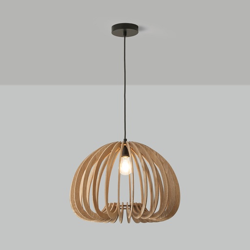 [LM9003] Lámpara colgante madera "MARGE" - Ø 45cm - E27