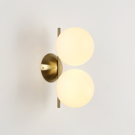 Double crystal ball wall light "VIC 150" - 2 x E27 - Ø 15cm