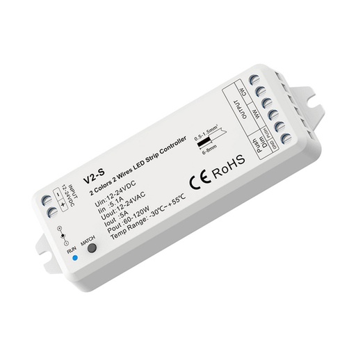 [SK-V2-S] CCT Controller - 12-24V DC - 2 wires - 5A - RF 2.4GHz - PUSH dimmer - Skydance