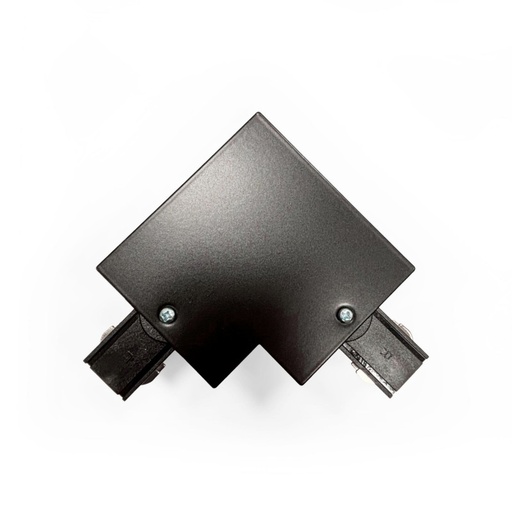 Rigid L-joint for recessed three-phase rail - 90º - RIGHT