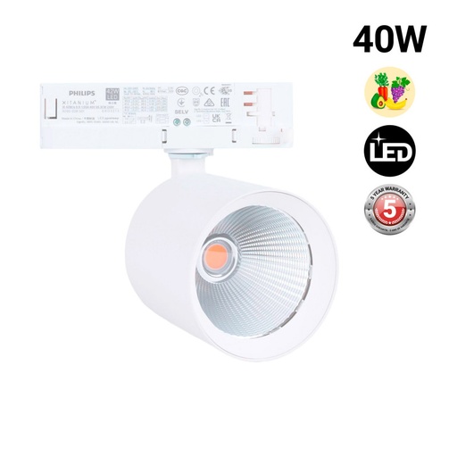 LED 3-phase track spotlight - 40W - Fruit and vegetables - Philips Xitanium Driver