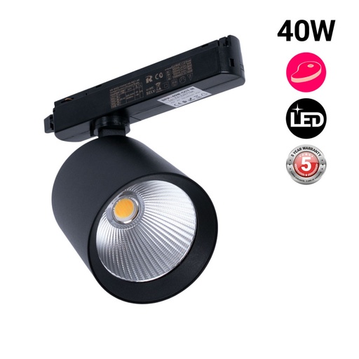 LED 1-phase track spotlight - 40W - Butcheries