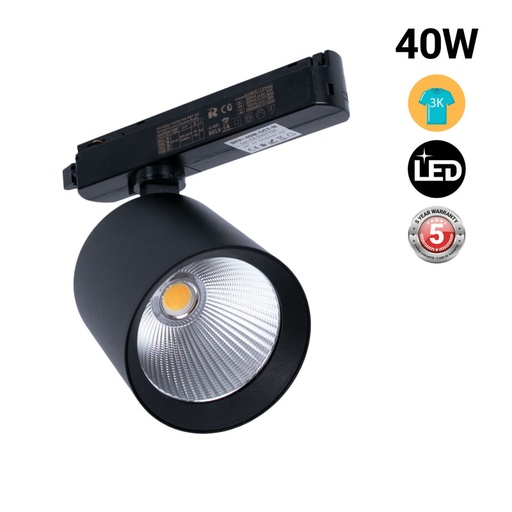 Projetor de calha monofásica LED 40W - Moda e comércio a retalho
