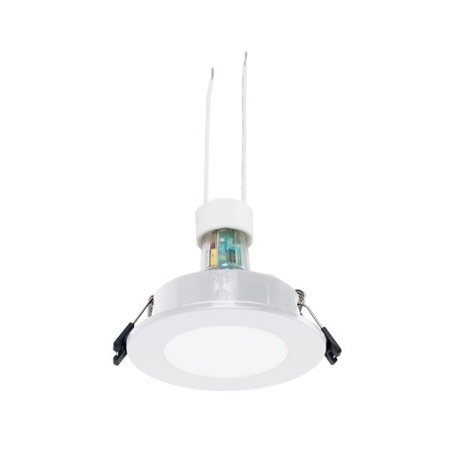 KIT Αδιάβροχος δακτύλιος εσοχής Ø90mm + λαμπτήρας GU10 5,4W + υποδοχή λαμπτήρα