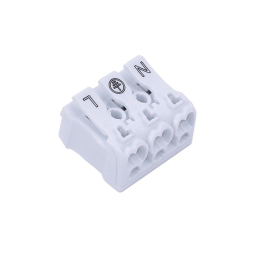 [863-3] 3-pins / 0,5 - 2,5mm snelkoppeling