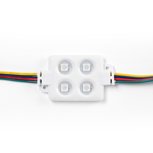 [BM-3838-RGB] Square RGB LED module for signage - 0.96W - 12V DC - IP65 - 120º