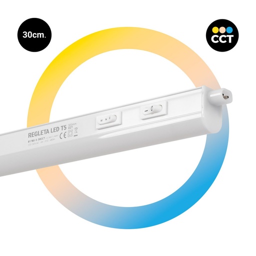 [B1780-5-30CCT] LED ribalamp köögivalgustuseks T5 - 4W - CCT - 30 cm - Opal