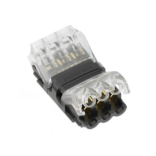 [WJ-I-3C] Conector rápido recto para 3 cables - 0.34~0.54 mm² - 300V / 9A