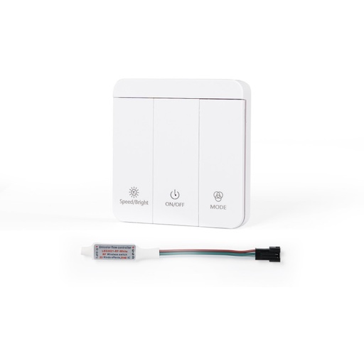[BL-FL01] Controlador Fita LED IC Monocolor 12-24V - Com telecomando RF - 23 efeitos