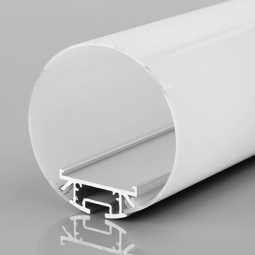 [BXT-230-P+B] Cylindrical Suspended LED Strip Profile - ø 60 mm - With Diffuser - 2 Metres