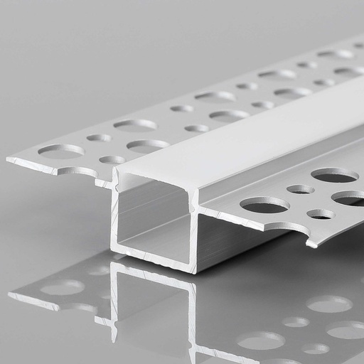 [BXT-737-P+B] LED strip profile integration / trimless - 9x20 mm - With diffuser - 2 meters