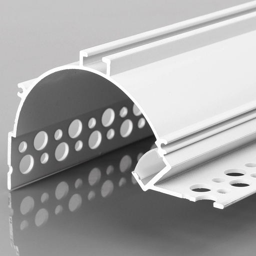 [BXT-525-B+B] Perfil tira LED integración / trimless de esquina - Efecto indirecto - Con difusor - 2 metros