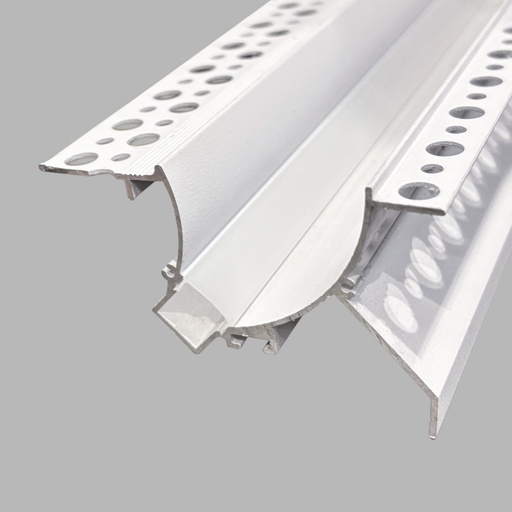 [BXT-480-B+B] Profiel voor LED strip - inbouw / trimless voor hoek - Wallwasher effect - 48 x 80mm - Met diffuser - 2 meter