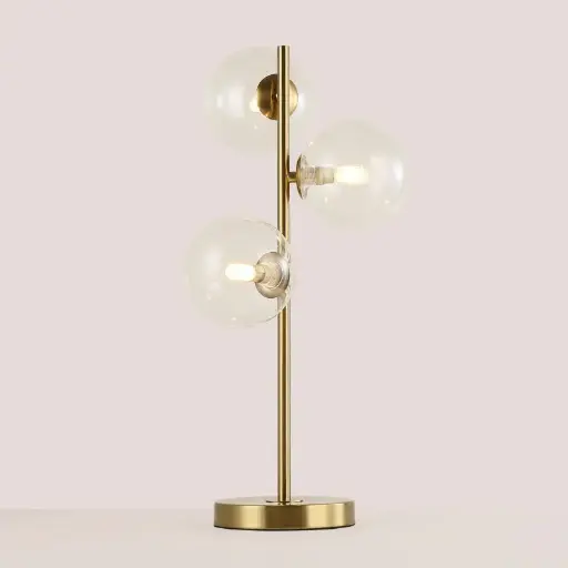 Lampada da tavolo con sfere di cristallo "COMI" - 3 x G9