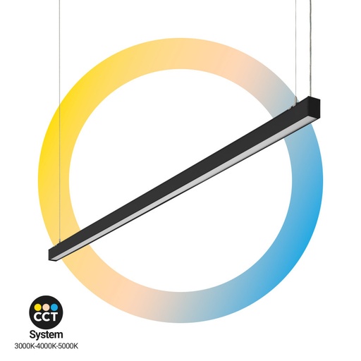Luminaria lineær LED CCT - 60W - Ophængning / overflade - Justerbar effekt - 180cm