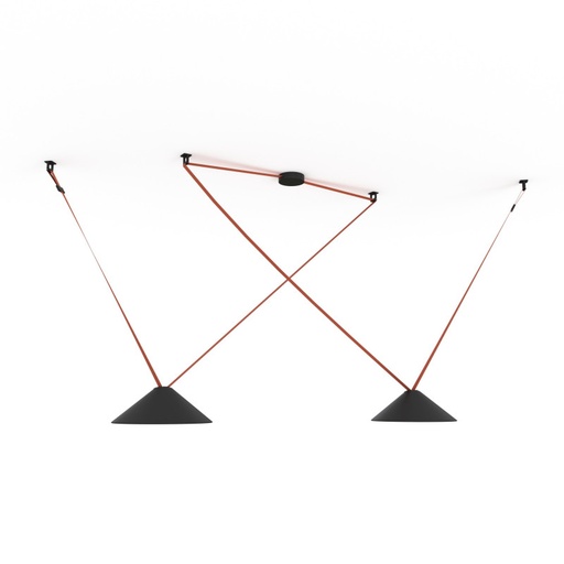 [BVC-KIT02-R] Configurable cone lamp "Axia 2" - Two 2W flat lamps + Conductive fabric strip + accessories
