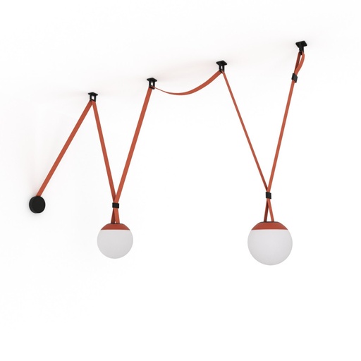 [BVC-KIT05-R] Lampada configurabile "Axia 5" - 2 lampade a sfera 12W + nastro tessile conduttivo + accessori