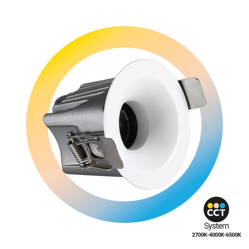 Downlight LED exterior 6W - CCT - Chip OSRAM - Driver PHILIPS - Corte Ø 55mm - IP54