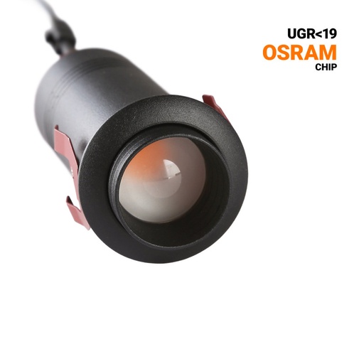 Spot de tavan încastrat "ROMI" 7W - Zoom - Chip OSRAM - 2700K